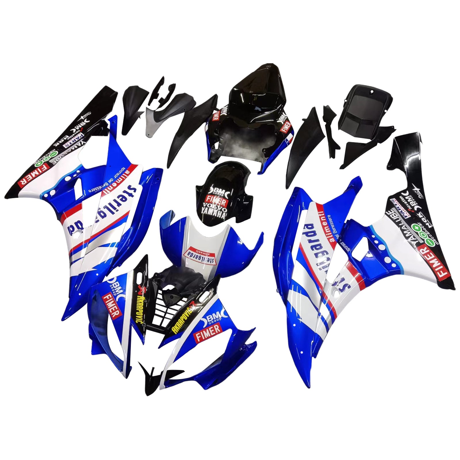 Fairings 2006-2007 Yamaha YZF-R6 Blue Black Sterilgard R6 Generic