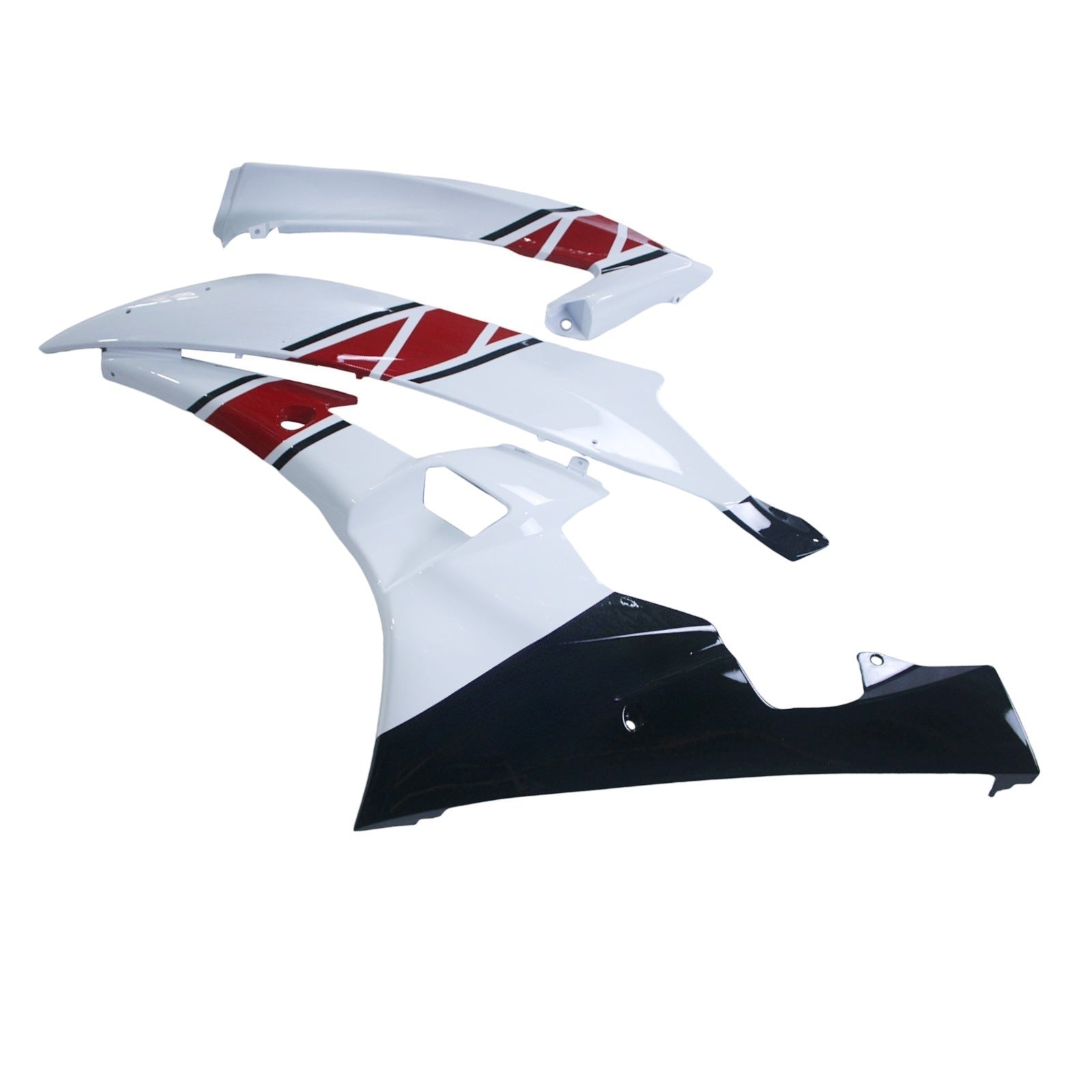 페어링 2006-2007 야마하 YZF-R6 화이트 레드 블랙 R6 제네릭