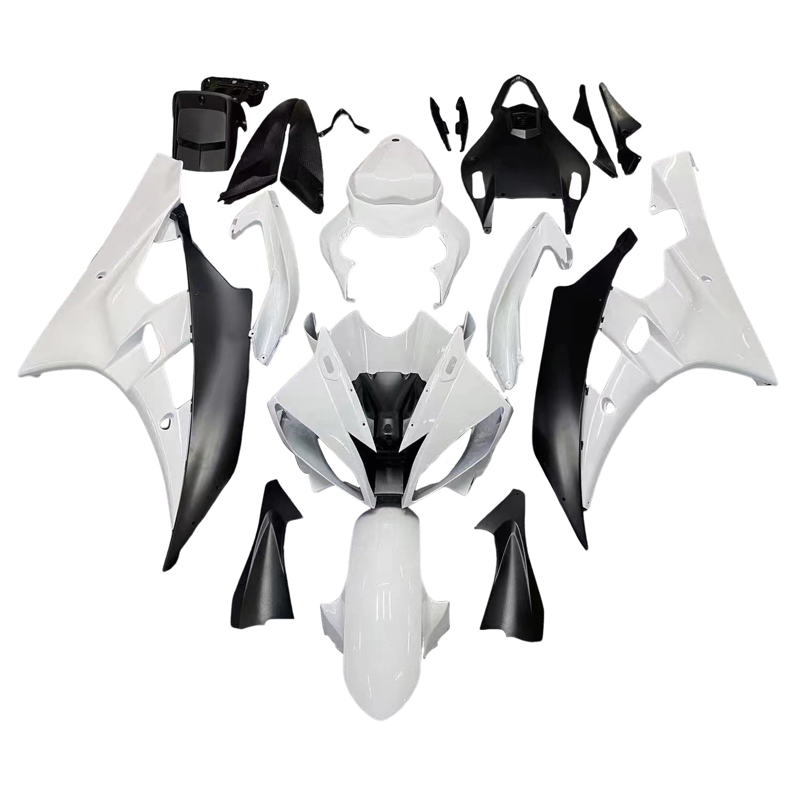 Fairings 2006-2007 Yamaha YZF-R6 White Black R6 Generic