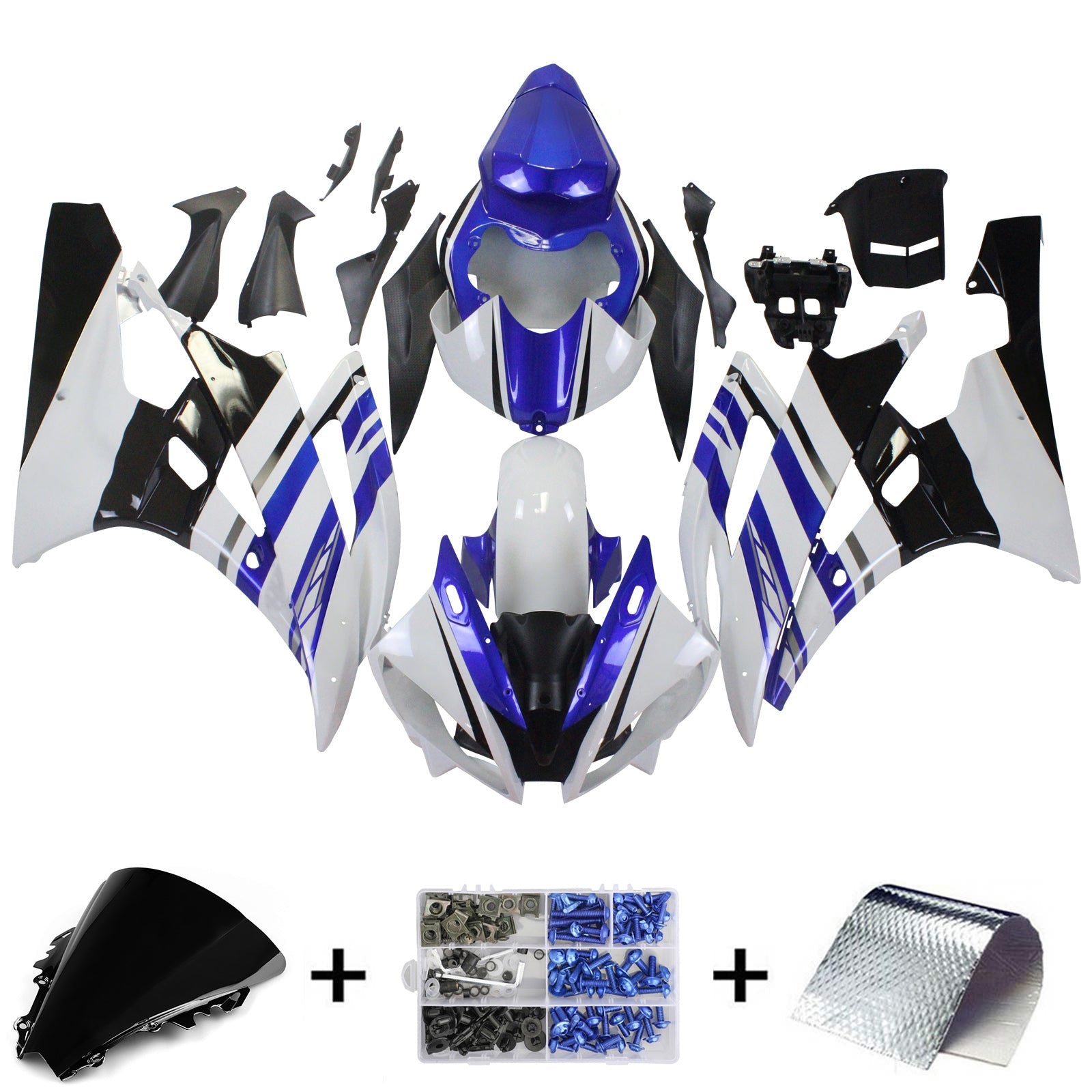 야마하 YZF 600 R6 2006-2007 페어링 키트 차체 플라스틱 ABS