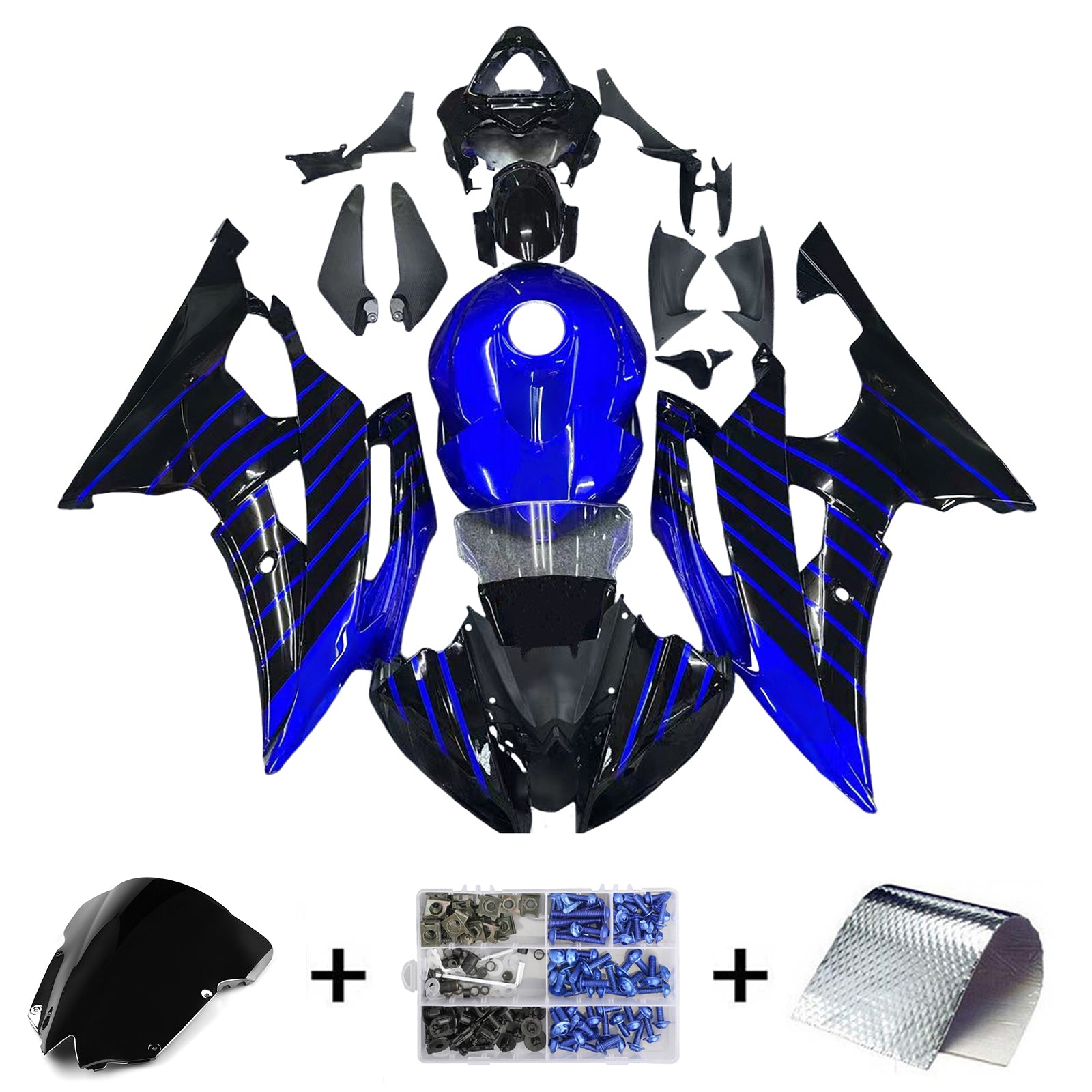 Yamaha YZF 600 R6 2008-2016 Fairing Kit Bodywork Plastic ABS