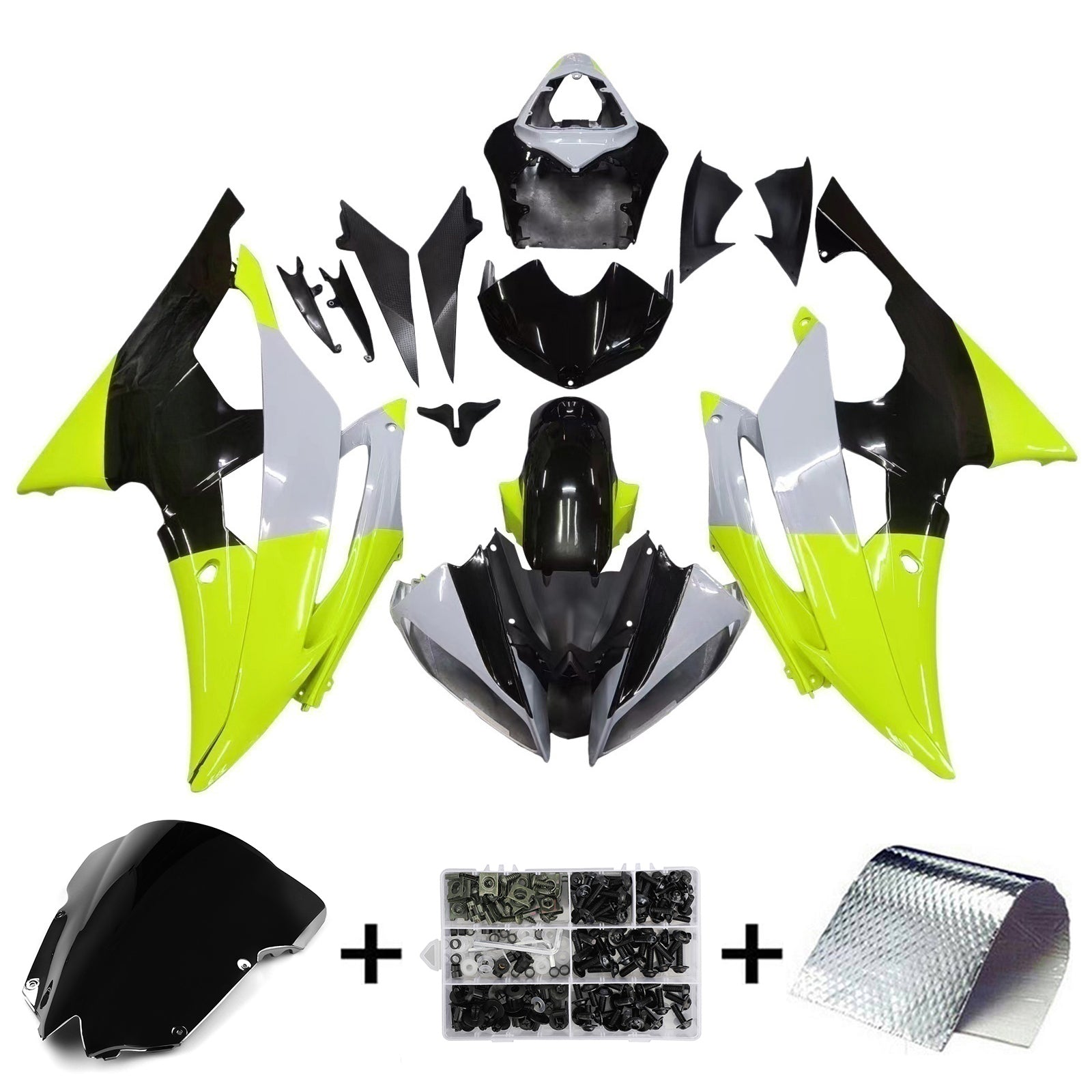 Injection Fairing Kit Bodywork Plastic ABS fit For Yamaha YZF 600 R6 2008-2016