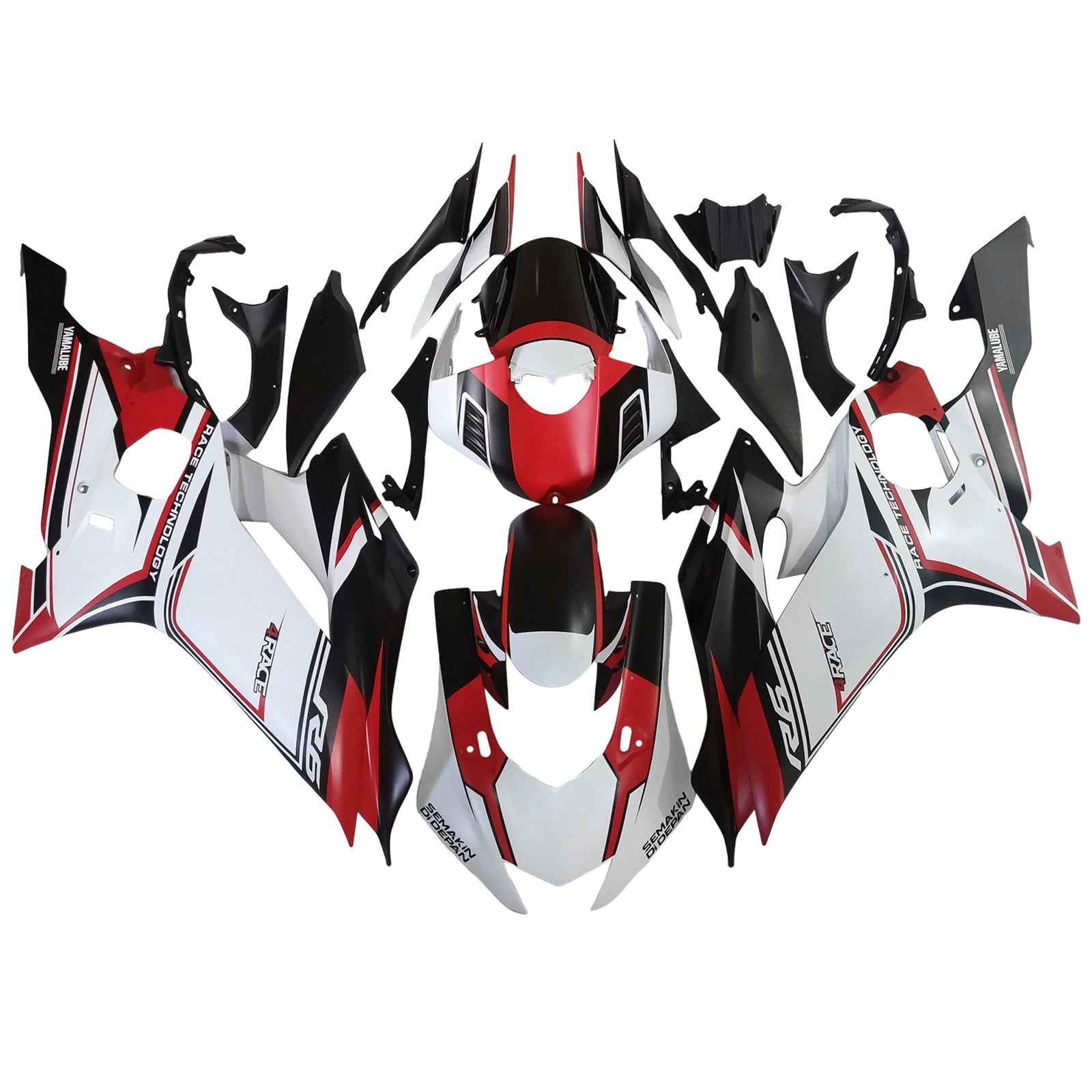 야마하 YZF-R6 2017-2023 페어링 키트 차체 플라스틱 ABS