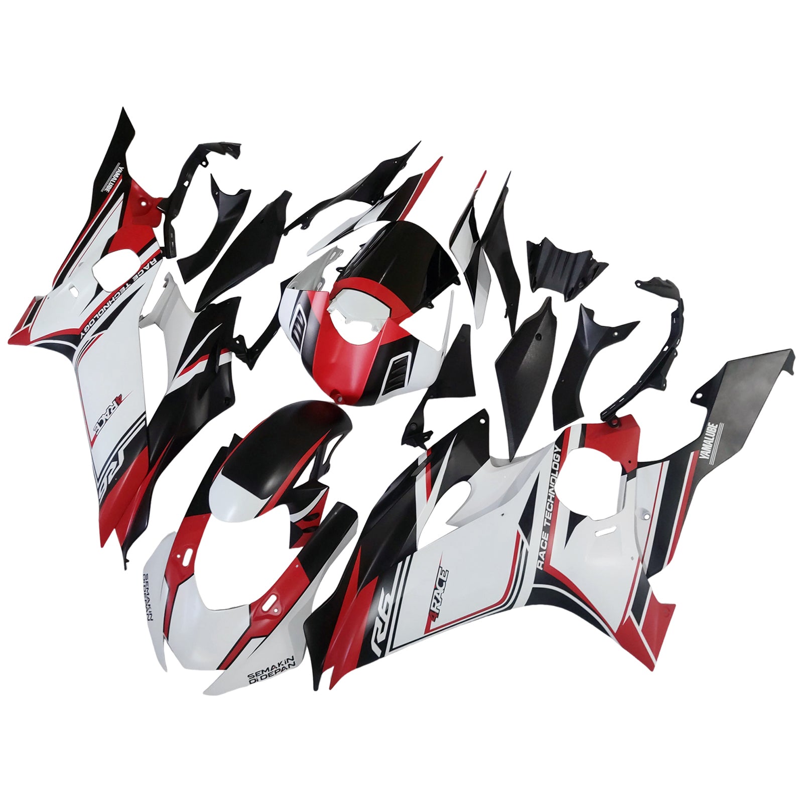 야마하 YZF-R6 2017-2023 페어링 키트 차체 플라스틱 ABS