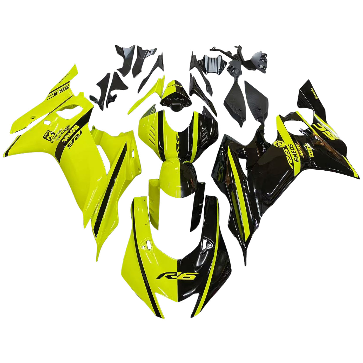 야마하 YZF-R6 2017-2023 페어링 키트 차체 플라스틱 ABS