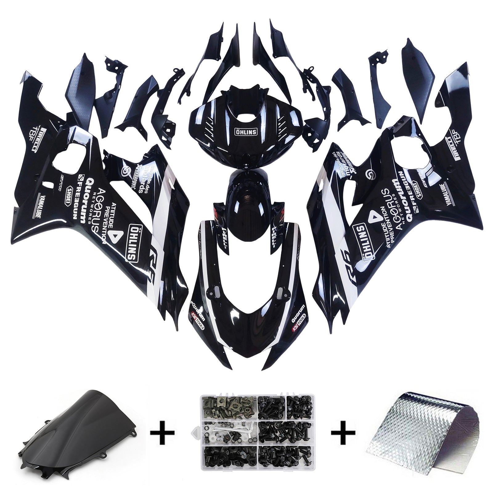 Yamaha YZF-R6 2017-2023 Fairing Kit Bodywork Plastic ABS