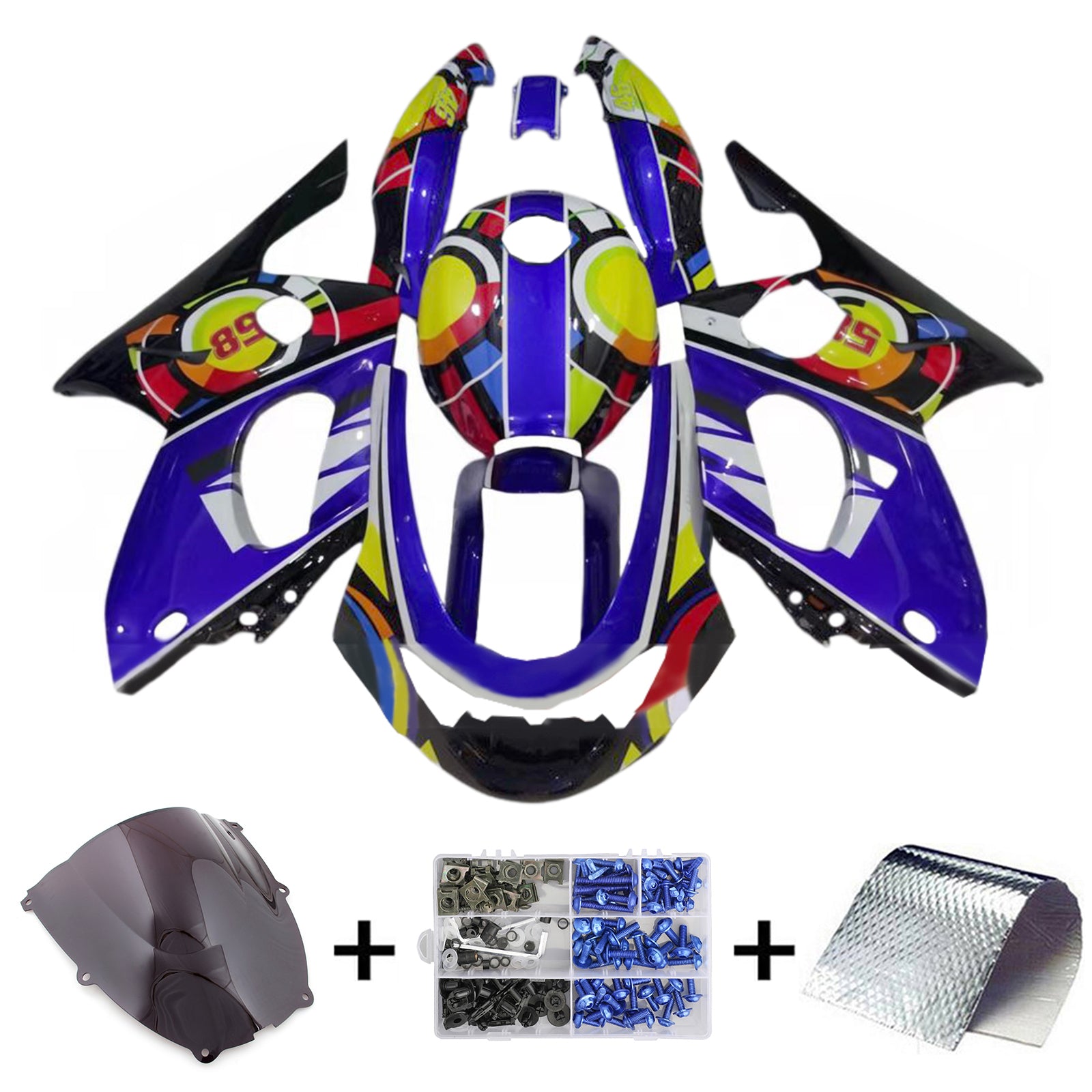 Yamaha YZF 600R Thundercat 1996-2007 Fairing Kit Bodywork Plastic ABS