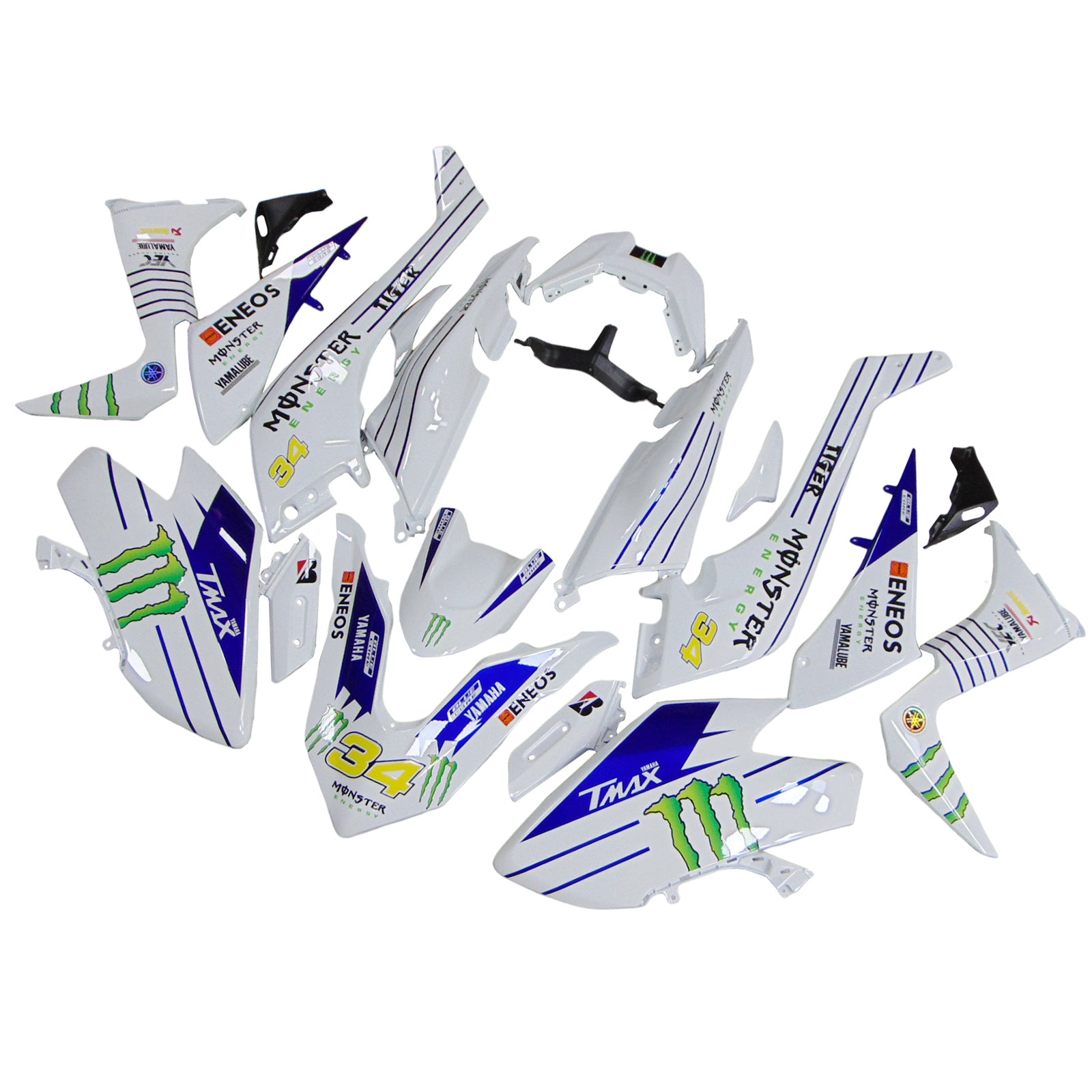 Amotopart Yamaha T-Max Tmax530 2017-2018 페어링 키트 차체 복근