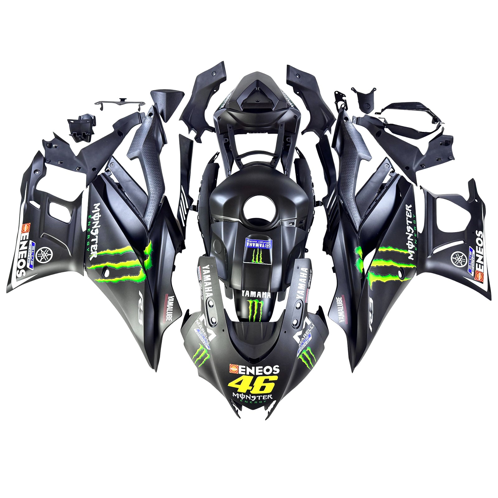 Amotopart Yamaha YZF-R3 R25 2022-2024 Fairing Kit Bodywork Plastic ABS