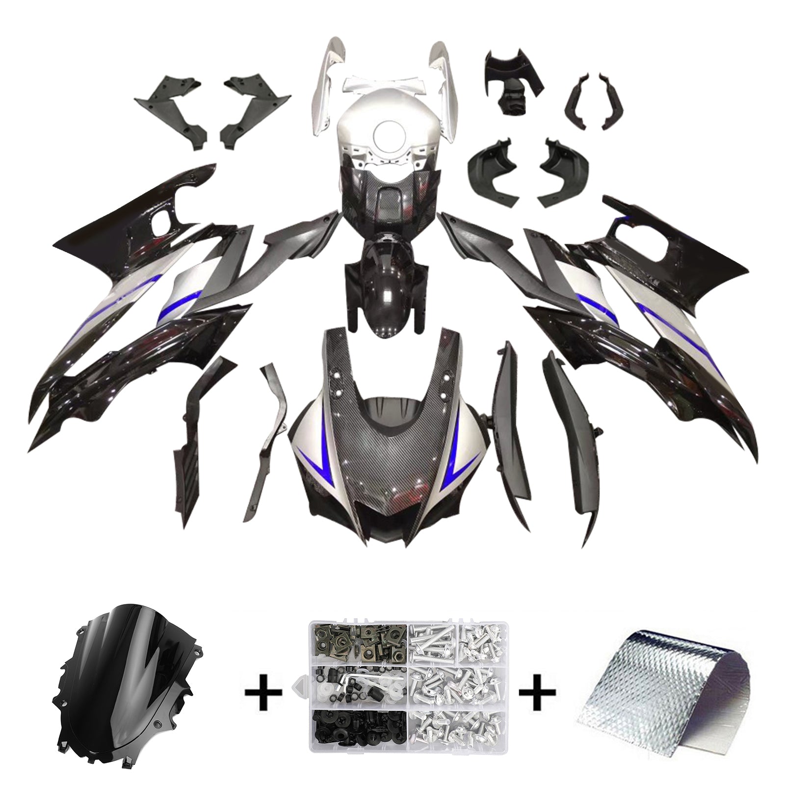 Amotopart Yamaha YZF-R3 R25 2022-2024 Fairing Kit Bodywork Plastic ABS