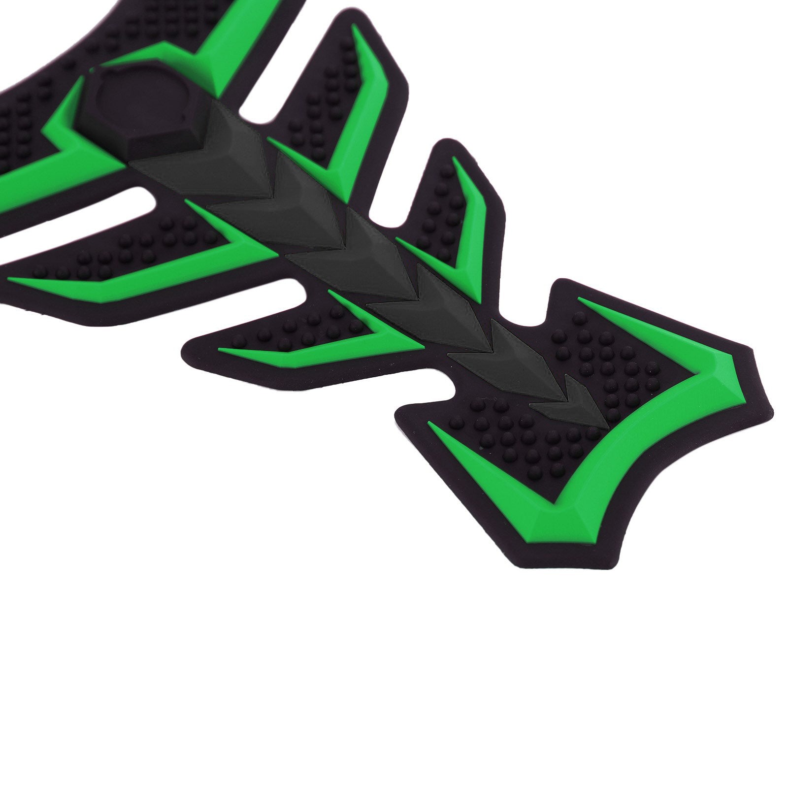 3D Rubber Universal Motorcycle Fuel Gas Tank Pad Protector Decal Sticker Green Generic CA Market
