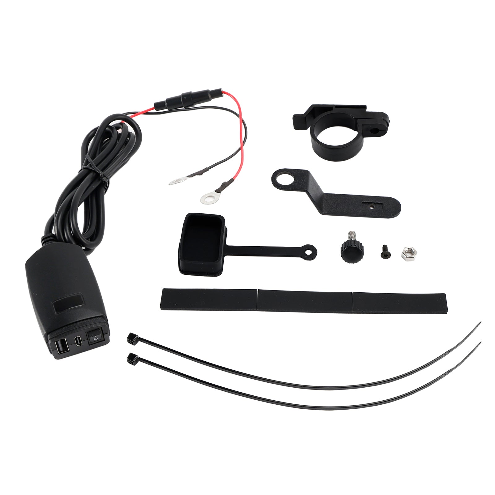 Motorcycle USB Super Fast Charger Handlebar Holder PD+QC3.0 Tpye-C Power Adapter