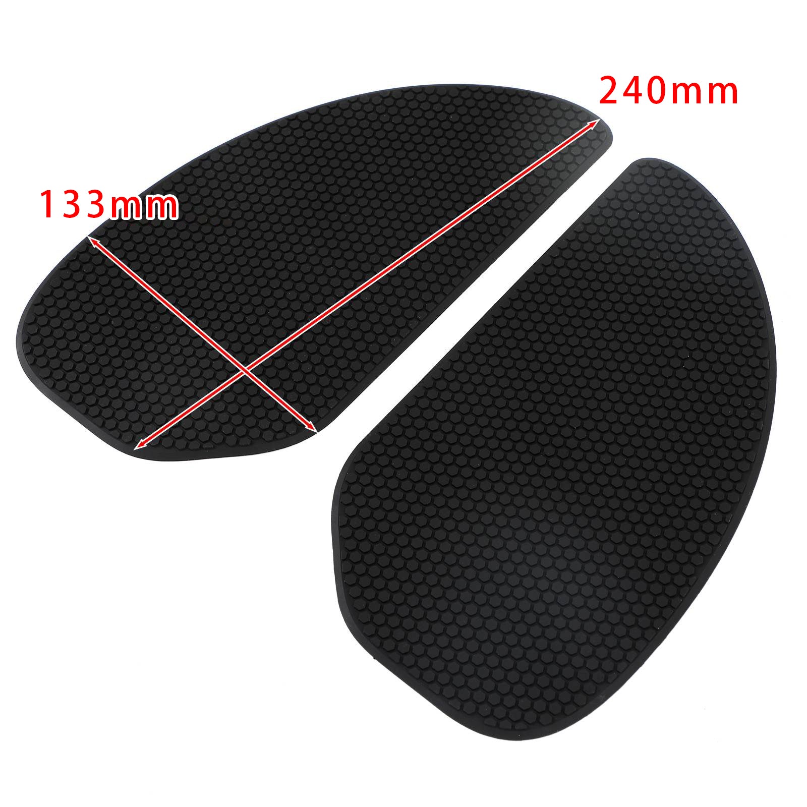 2x Side Tank Traction Grips Pads For Cafe Racer Custom Bobber Chopper Clubman Generic