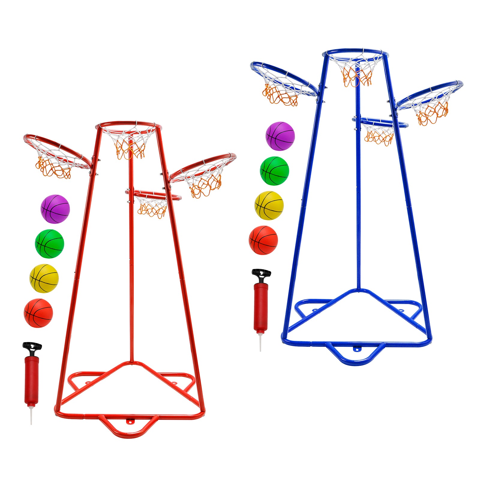 Early Learning 4 Hoop Kid Basketball Hoop Indoor/Outdoor Preschool Hoop Set