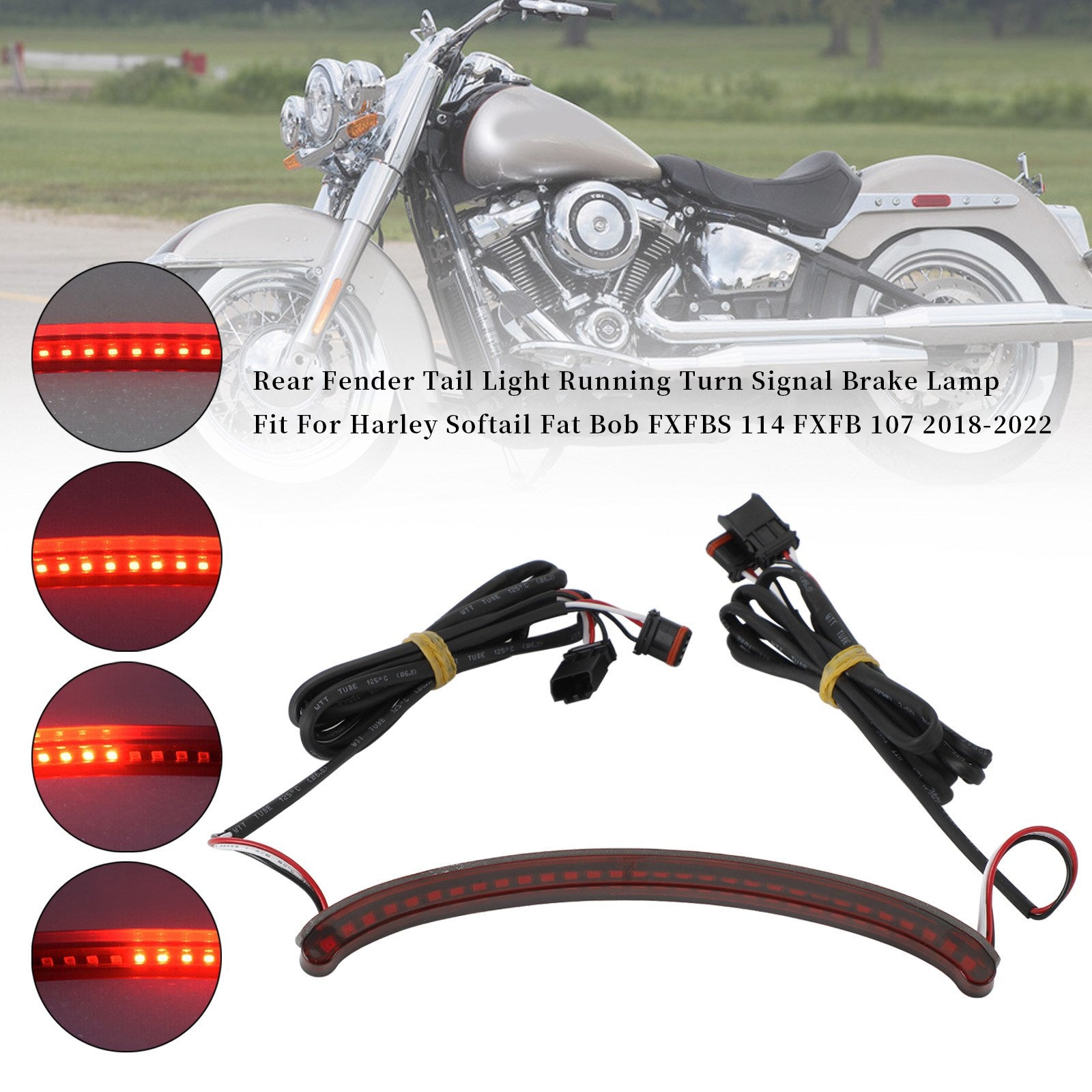 Softail 2018-2022 Rear Fender Tail Light Running Turn Signal Brake Lamp