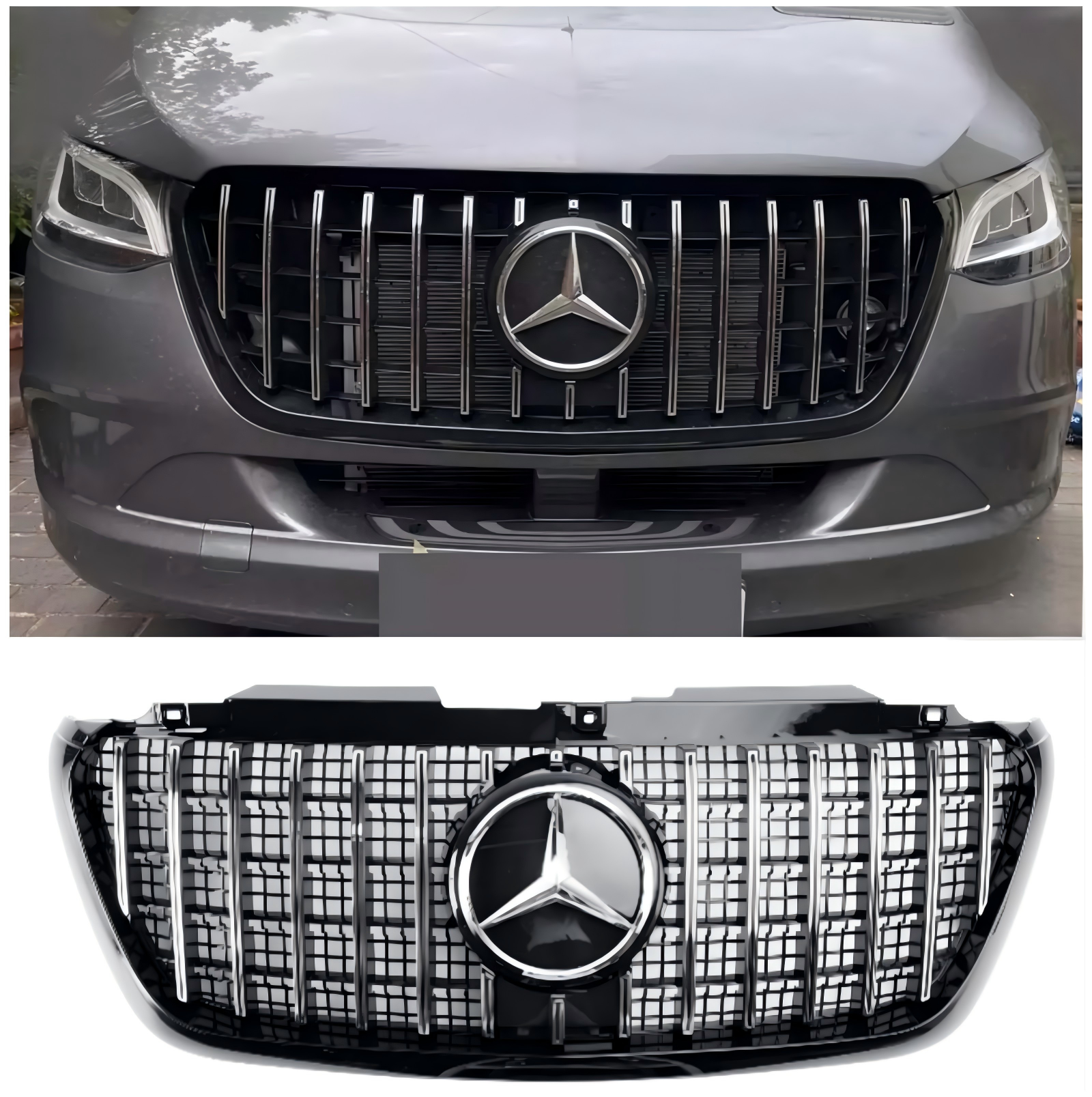 2018 2019 2020 2021 2022 2023 Mercedes Sprinter W907 W910 GT Style Front Bumper Grille Grill