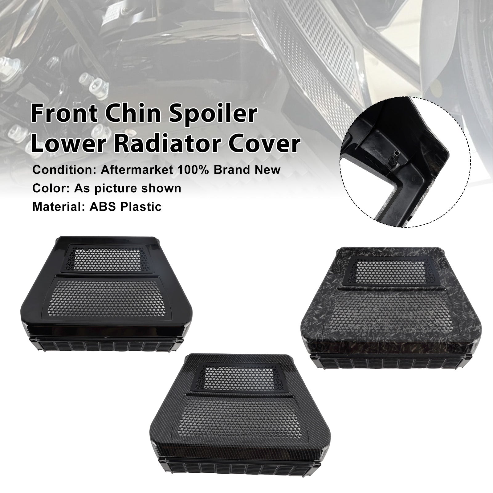 2024-2025 Harley Road Glide FLTRX Lower Chin Spoilers Radiator Guard Cover