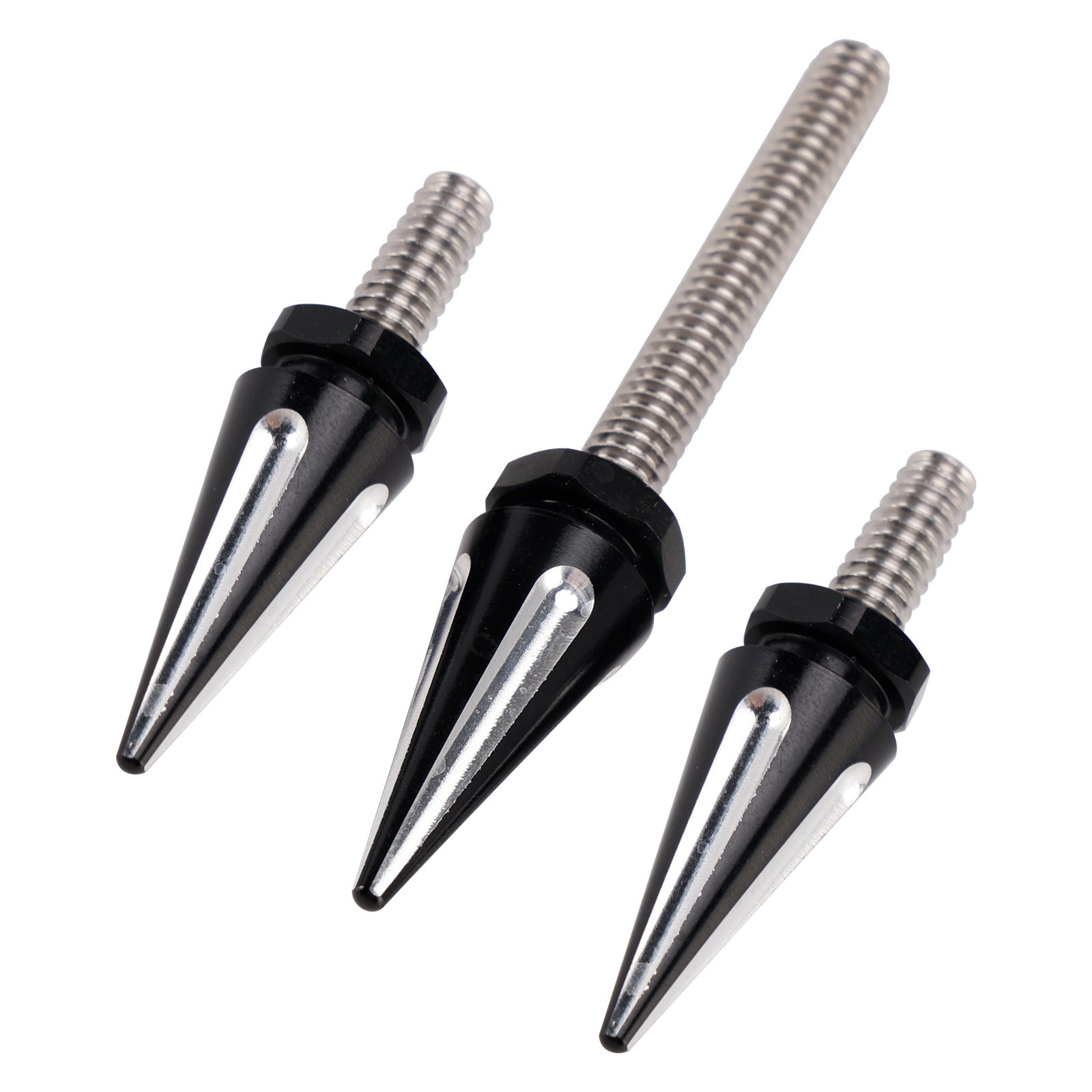 3 Spiked Windshield Bolts For Street Glide FLHX Electra Glide FLHT 14-24 Black