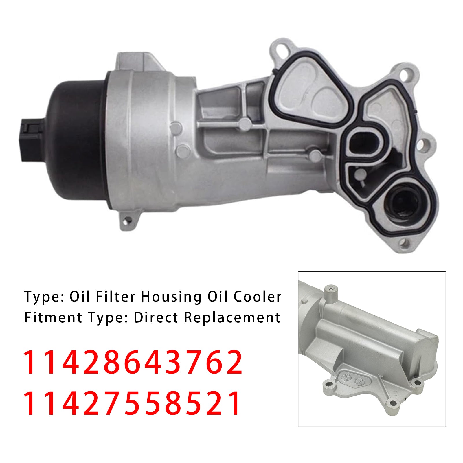 2007-2014 MINI CLUBMAN (R55) Cooper Oil Cooler Filter Housing 11428643762 11427558521