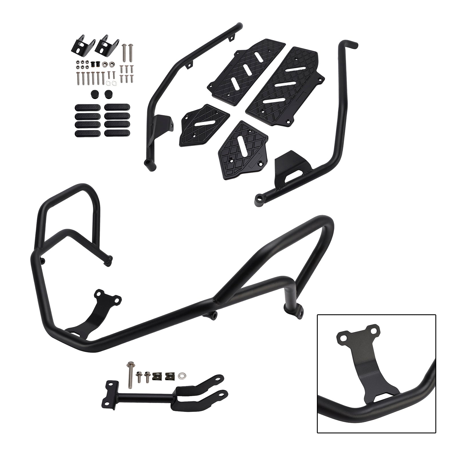 2022-2025 Honda Adv350 Crash Bar Upper+Lower Engine Guard Frame Fit Black