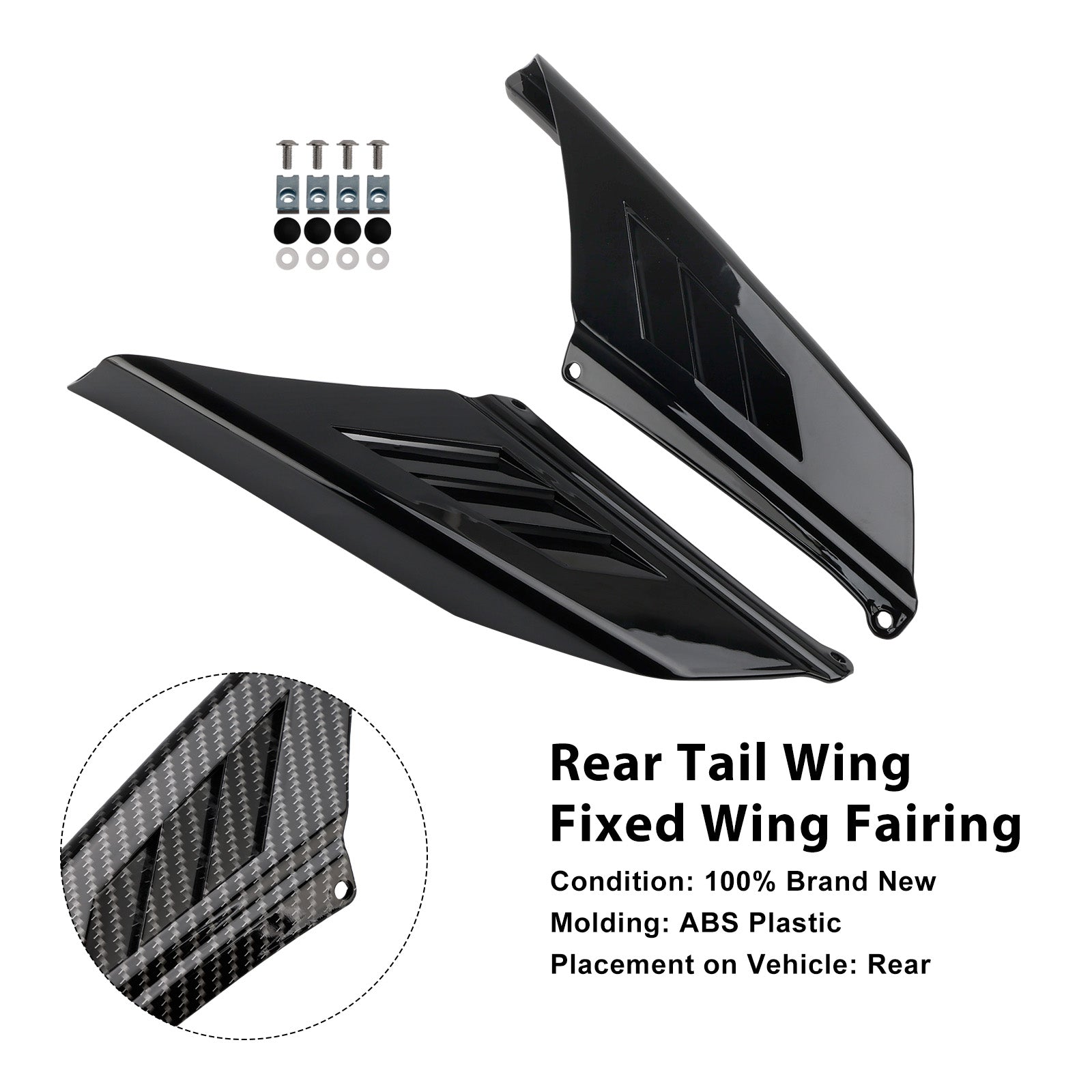 2023-2025 Kawasaki NINJA ZX-4R ZX-4RR Rear Tail Wing Fixed Wing Fairing
