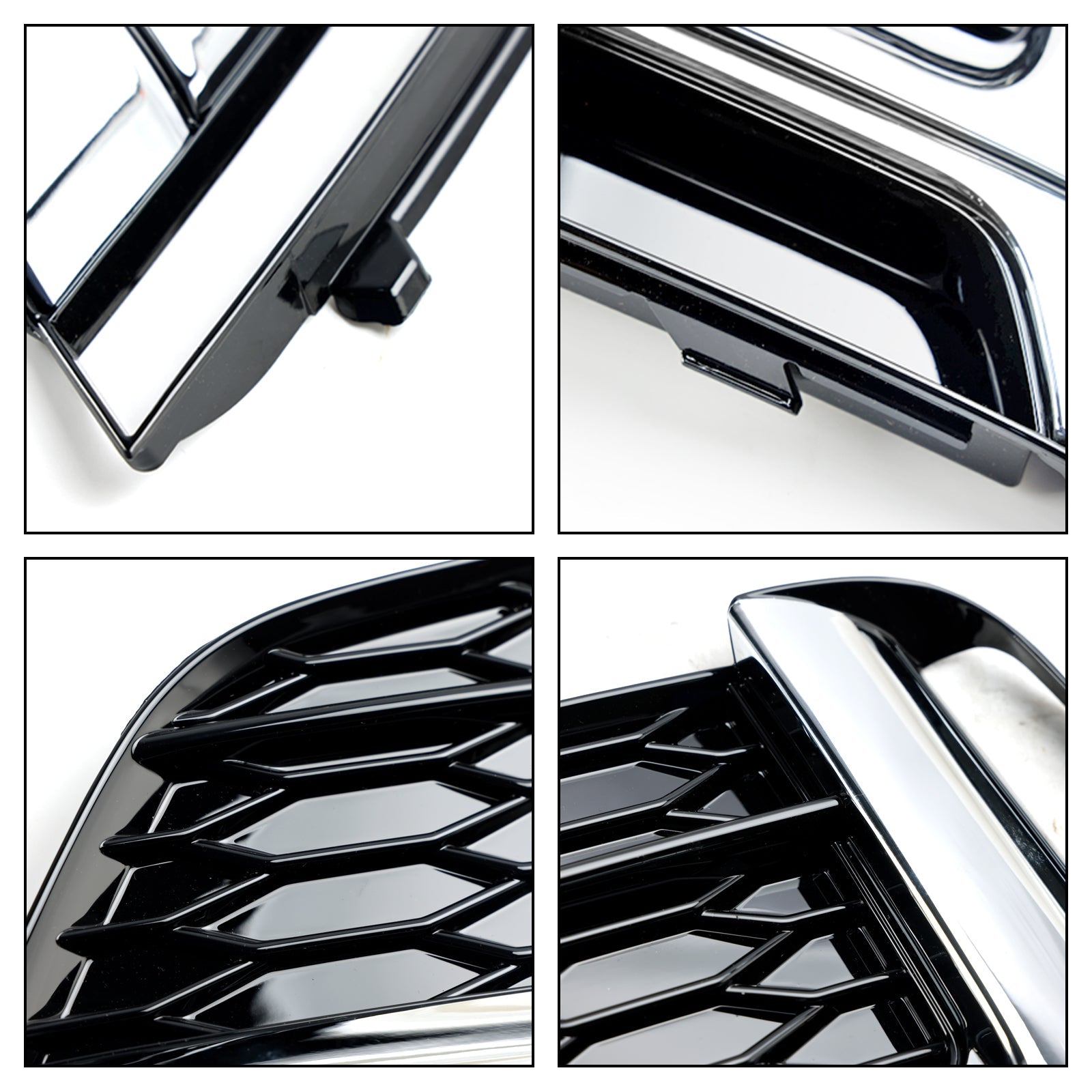 2pcs 전면 범퍼 안개 조명 그릴 커버 트림 맞춤 아우디 S5 A5 S- 라인 2018-2019