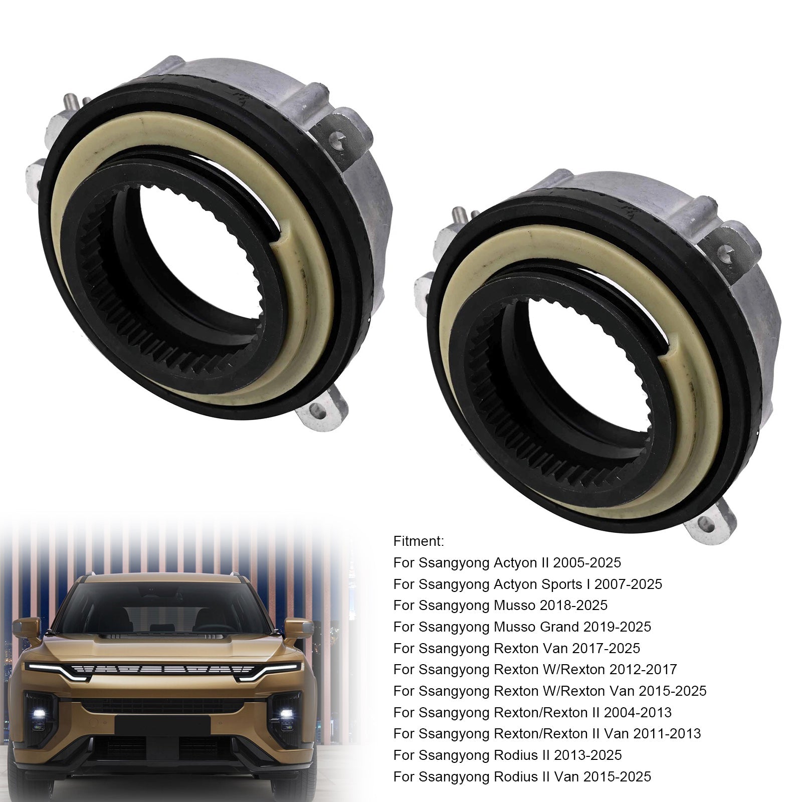 For Ssangyong Actyon II/Sports I 2005-2025 2Pcs Front Manual Wheel Locking Hub 4151009000