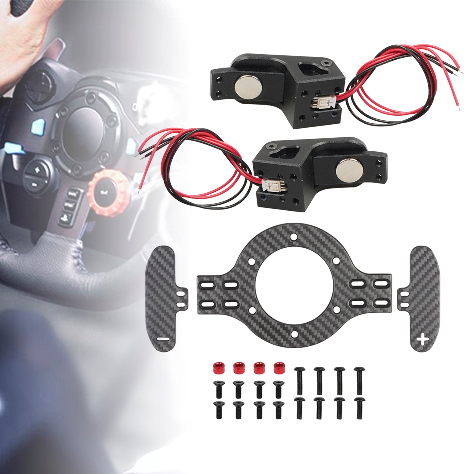 Shift Paddles Racing Game Simulation Steering Wheel Magnetic Paddles with Mount