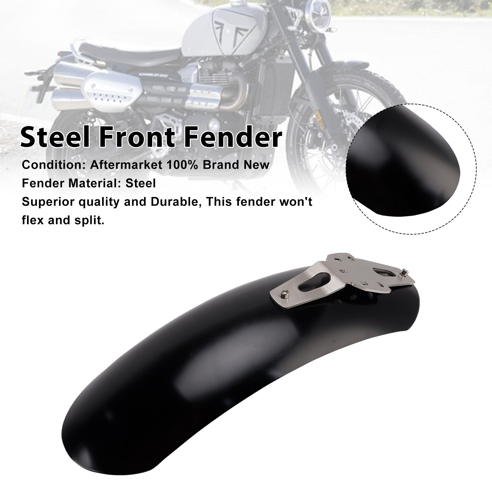 Steel Front Fender Mudguard For Scrambler 1200X 1200XC 1200XE 2019-2025