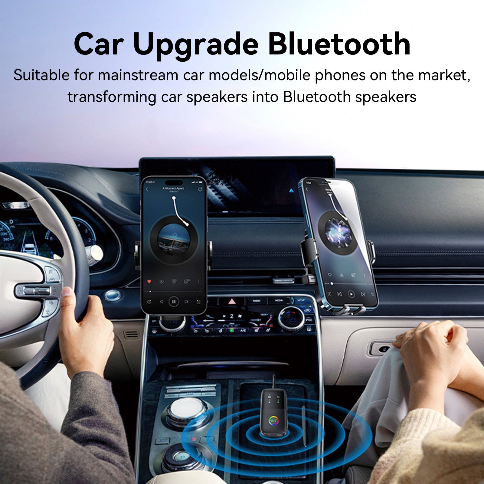 Bluetooth Receiver Transmitter Two-in-One AUX Car Hands-free Adapter Two-to-Two