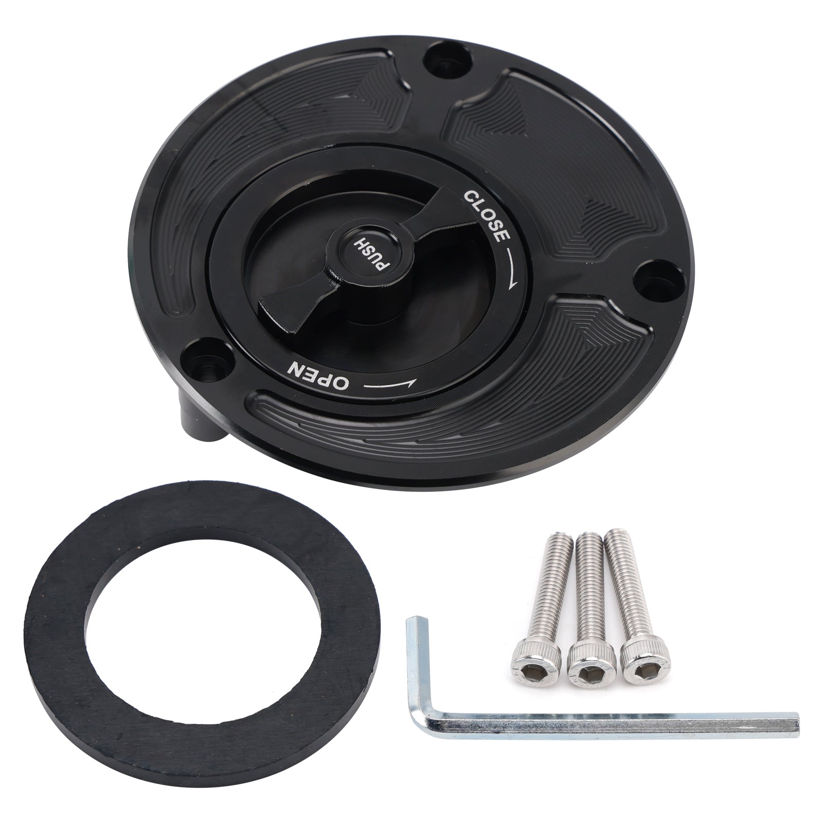 CNC Black Keyless Fuel Filler Cap For Yamaha FZ1 FZ6 FZ8 YZF R1 R6 R3 FZR 750