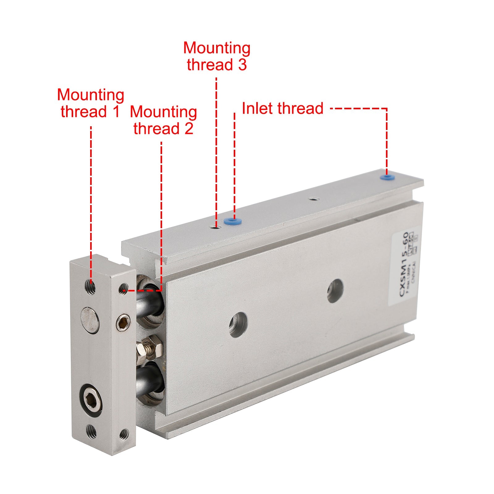 SMC CXSM15-60 CXSM1030 Air Cylinder Pneumatic Dual Rod Cylinder Double Acting
