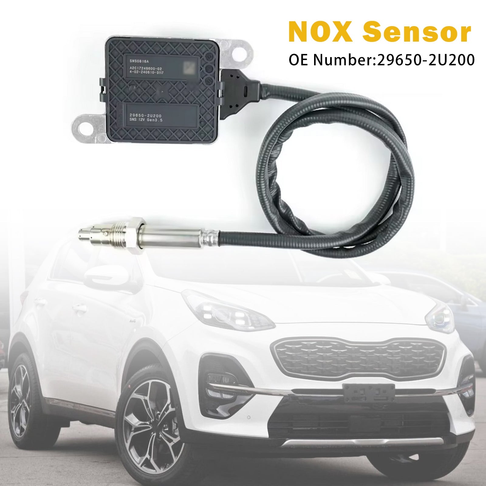 2019-ONWARDS KIA SPORTAGE IV VAN (QL, QLE) 1.6 CRDI Eco-Dynamics+ All-wheel Drive Nitrogen Oxide Nox Sensor 29650-2U200 SNS0816A