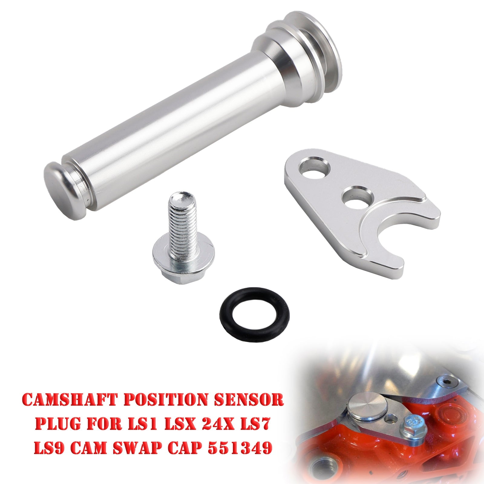 Camshaft Position Sensor Plug for LS1 LSX 24X LS7 LS9 Cam Swap Cap 551349