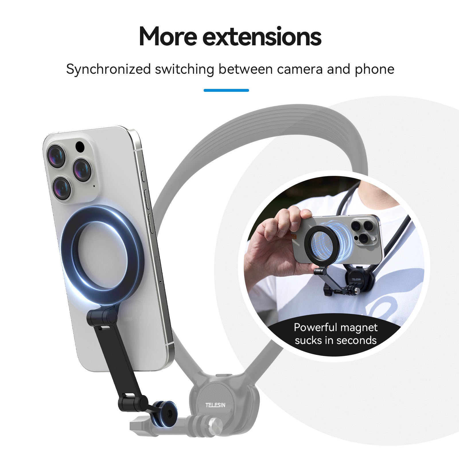 Two in One Magnetic Neck Halter Air Cushion Padding Camera Neck Holder SE2.0