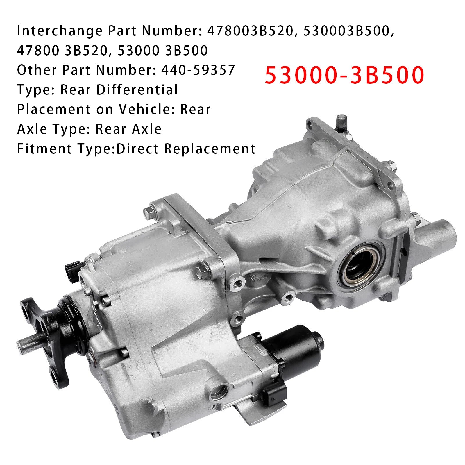 2013-2016 Hyundai Santa Fe Rear Brand New Rear Differential Carrier 53000-3B500