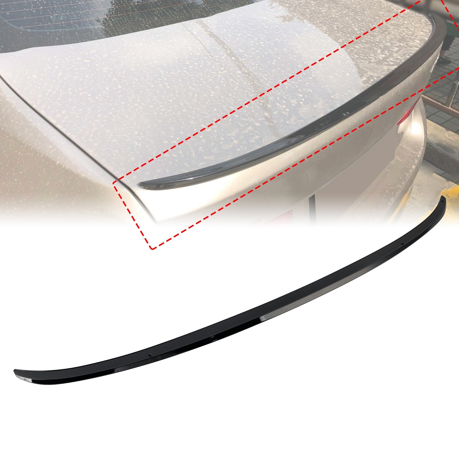 2017-2023 BMW 5 series G30 Sedan M5 Style Gloss Black Rear Boot Spoiler