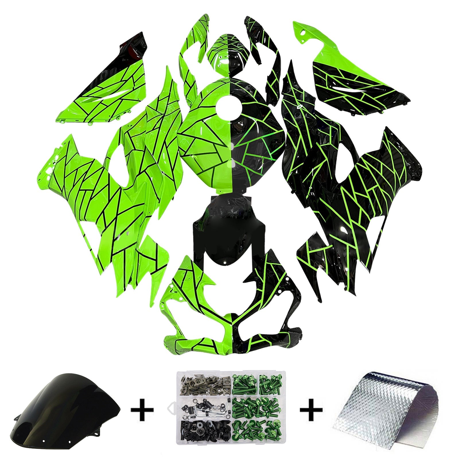 Injection Fairing Kit Bodywork Plastic ABS fit For Kawasaki ZX6R 2019-2023