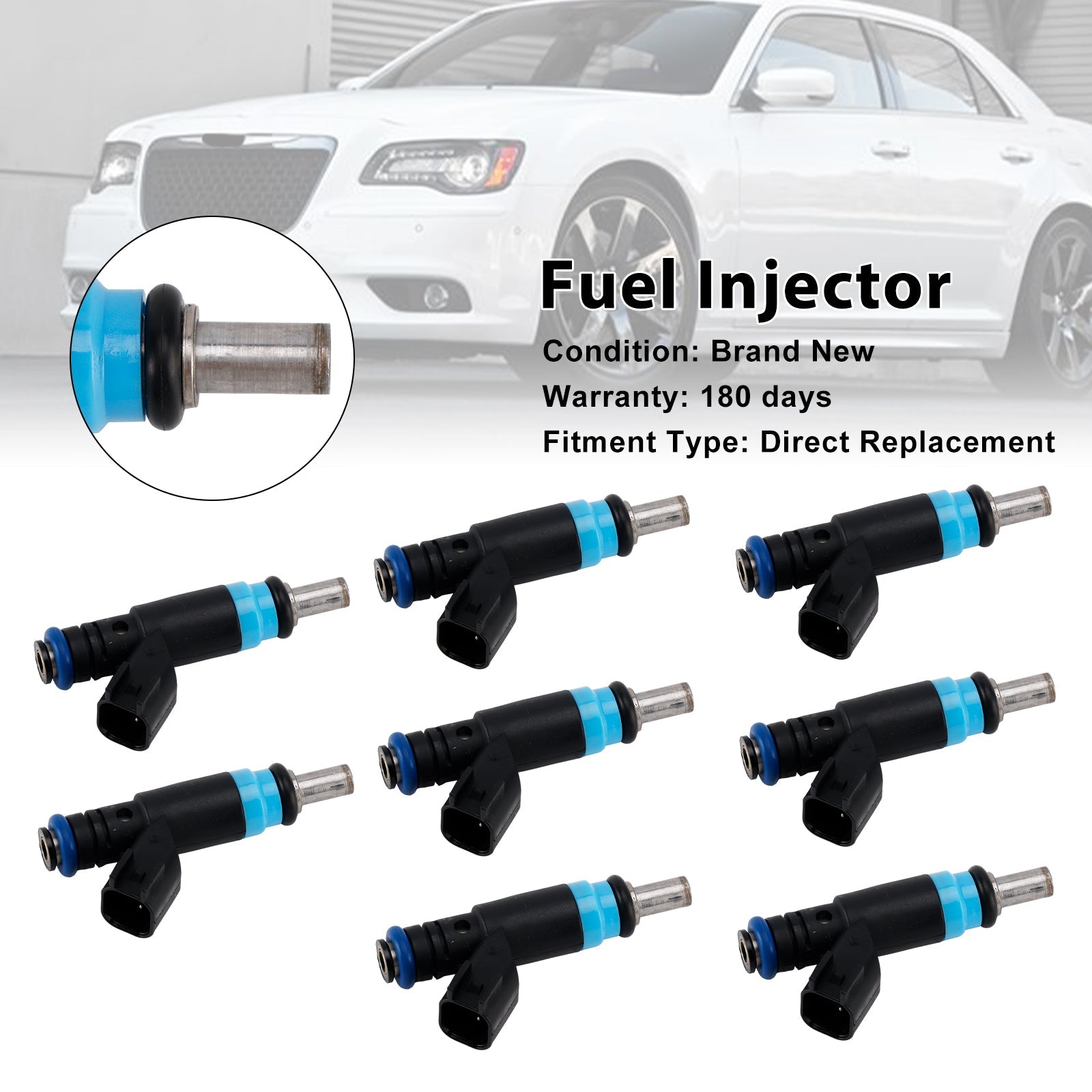 8PCS Fuel Injector 05038337AB Fit Dodge Charger Fit Grand Cherokee 2012-2021