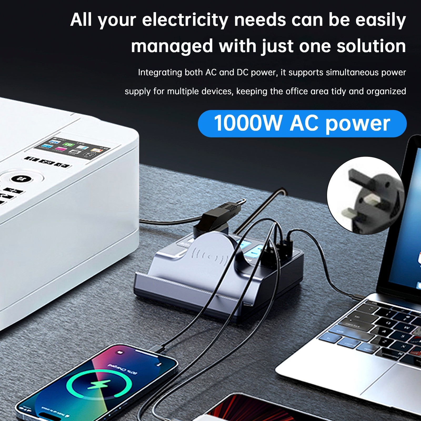 140W Smart Wireless Fast Charging Socket High Power PD100W Notebook QC Charging