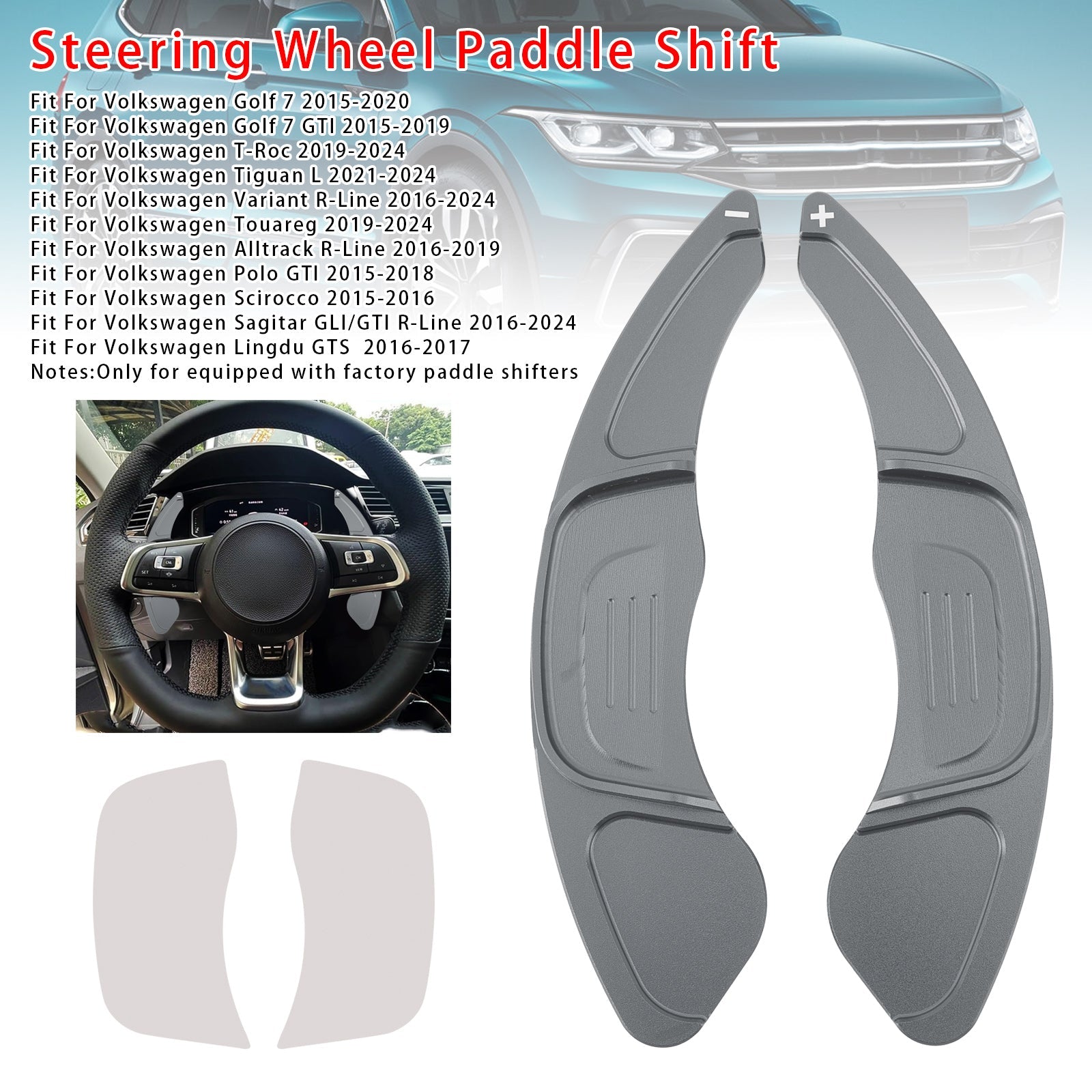 Steering Wheel Paddle Shifter Extension For VW Golf 7 T-ROC