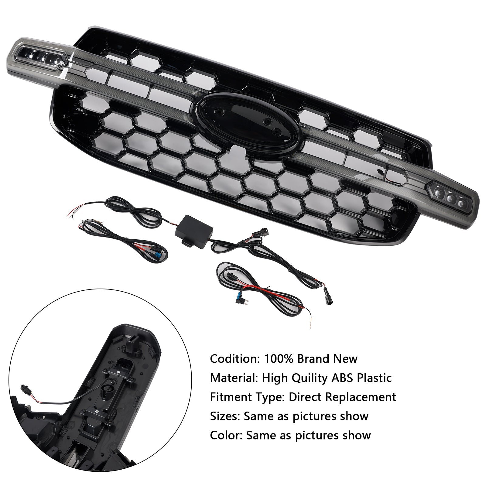 Front Bumper Grille Grill Fit Ford Ranger Everest Next Gen Wildtrak 2023-2025