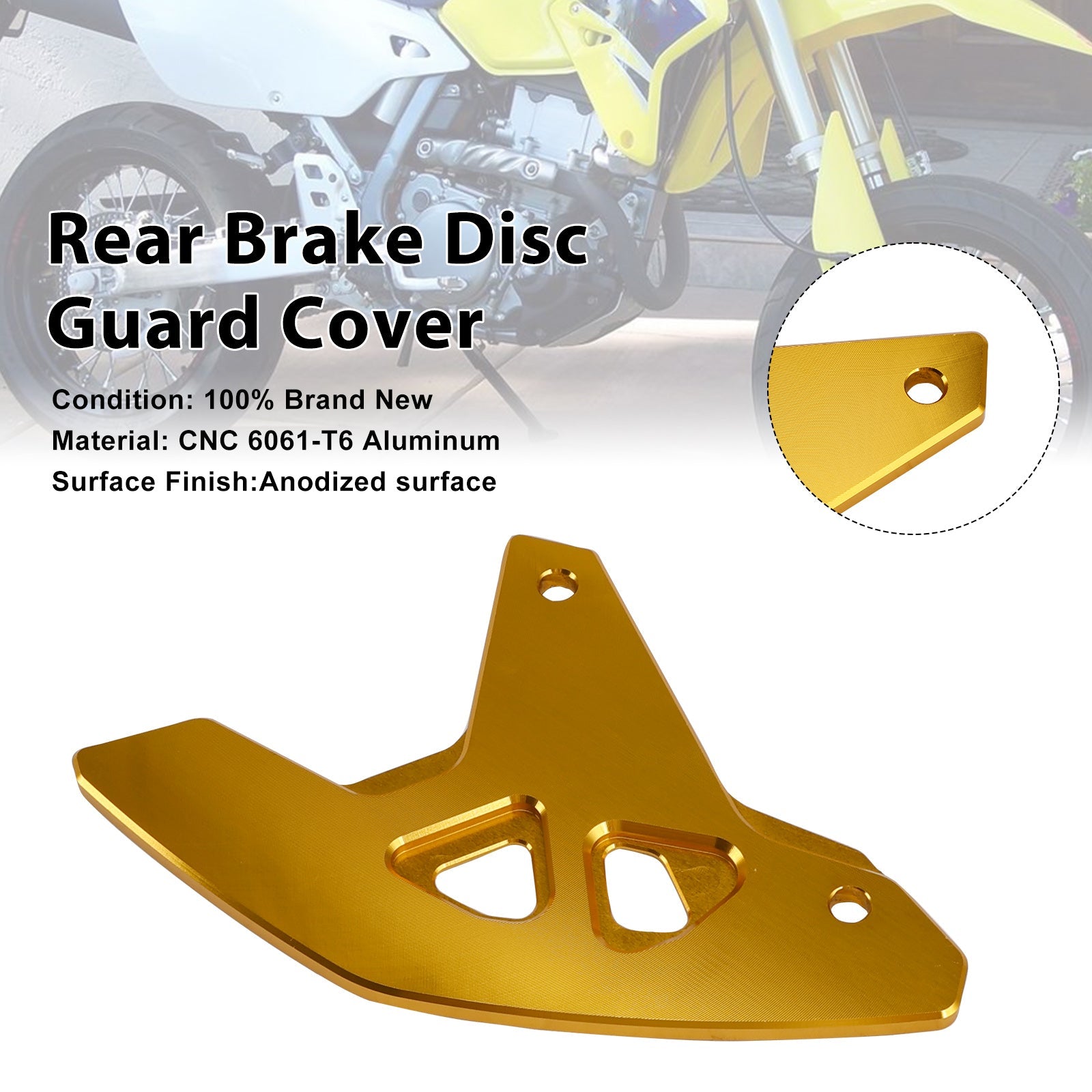 Rear Brake Disc Guard Cover For Suzuki DR-Z400SM 2000-2024 DRZ400/S/E
