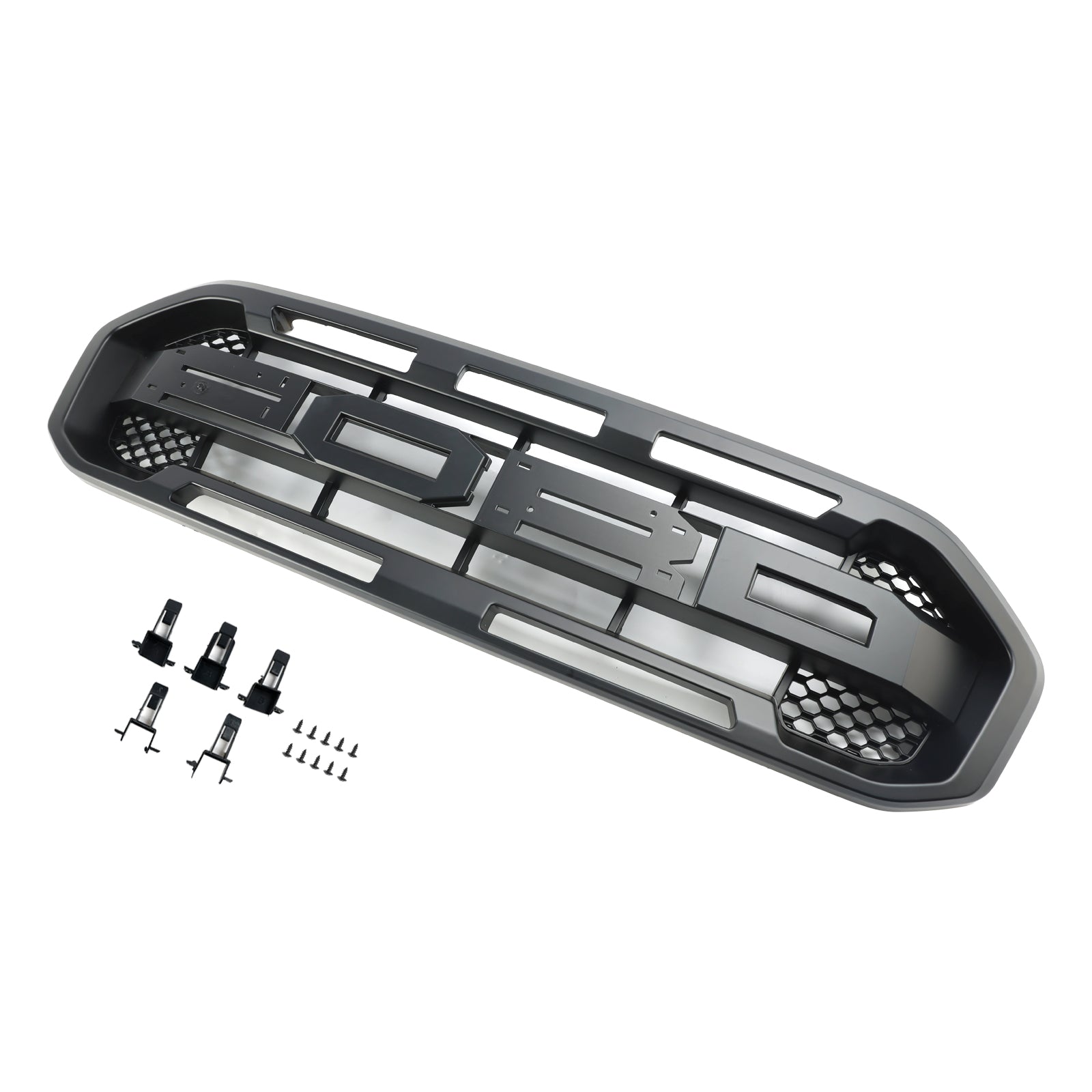 2019-2023 Ford Ranger Black Raptor Style Front Bumper Grill Replacement Black Grille
