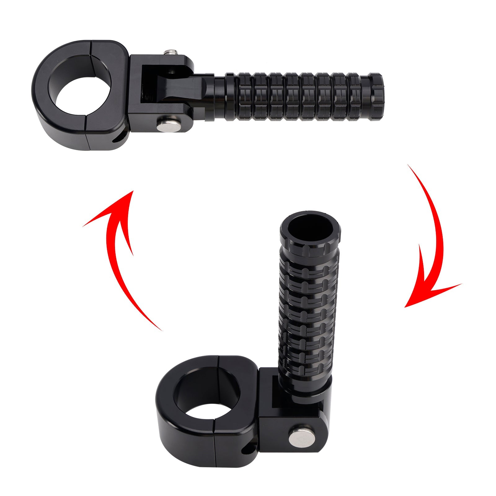 1.25인치 바가 있는 오토바이에 맞는 범용 전면 발판 발 페그