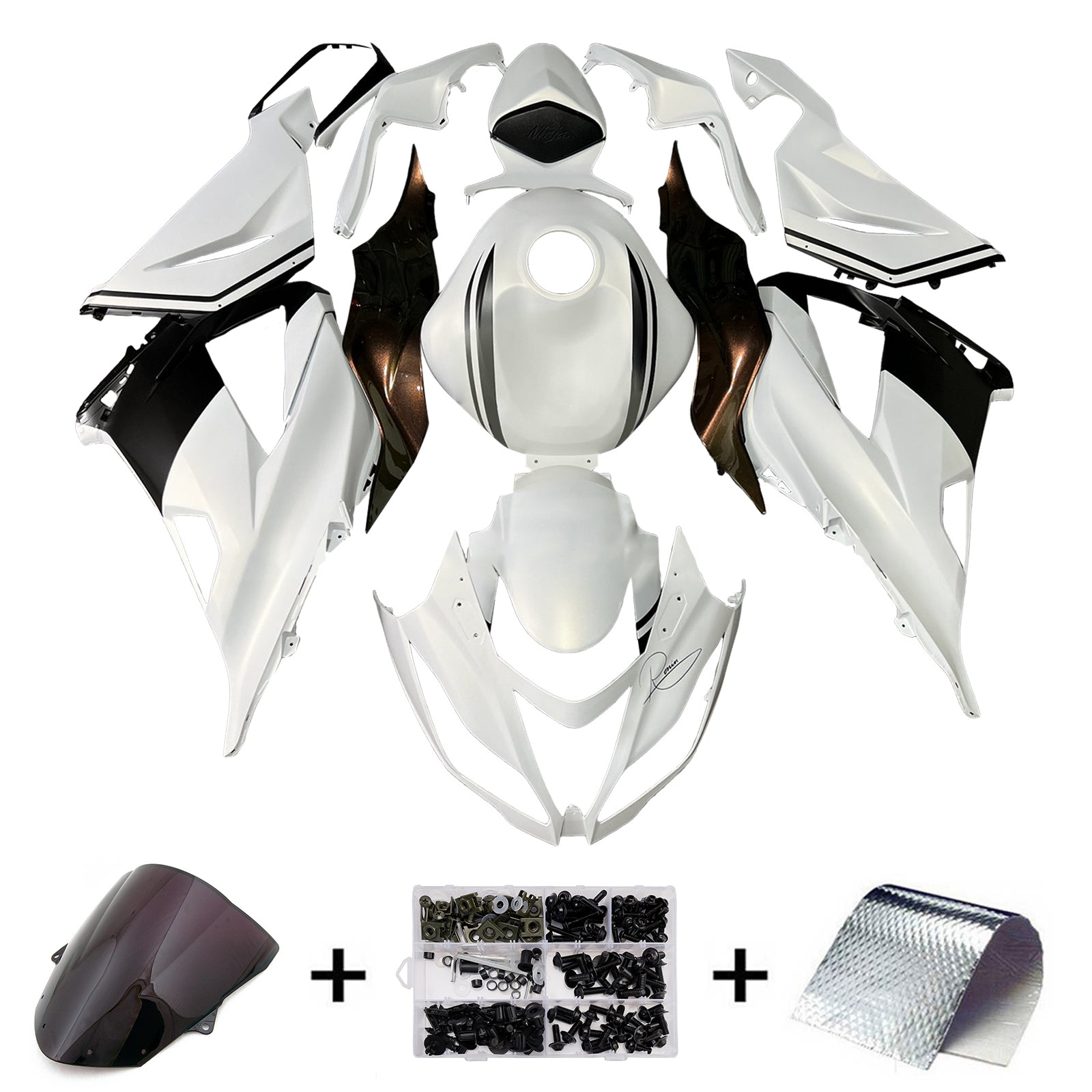 Injection Fairing Kit Bodywork Plastic ABS fit For Kawasaki ZX6R 636 2013-2018