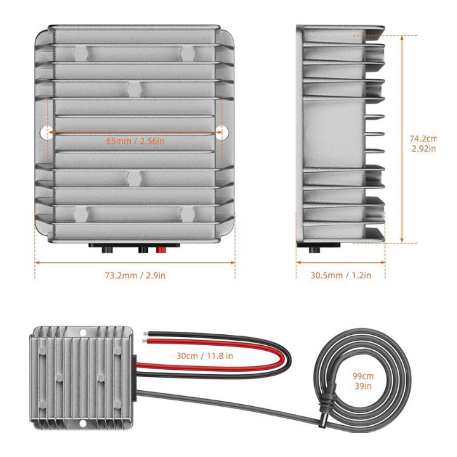 Mini 12V Adapter DC Step Up Converter 12V/24V To 57V 4.5A 256W Smart Boost