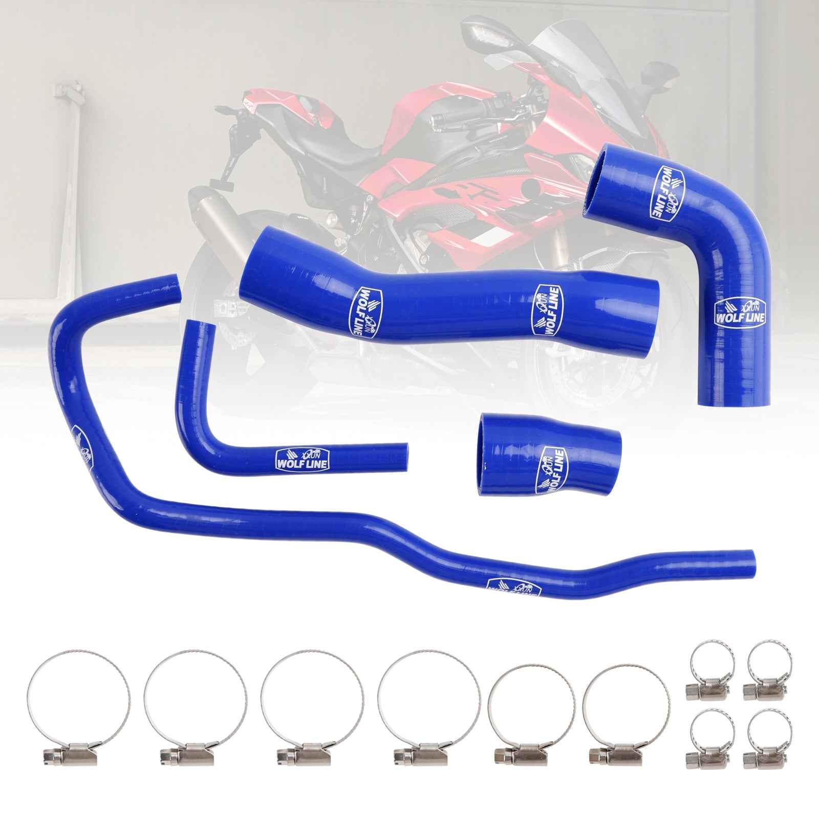 Silicone Radiator coolant Hose kit For BMW S1000RR 2019-2023