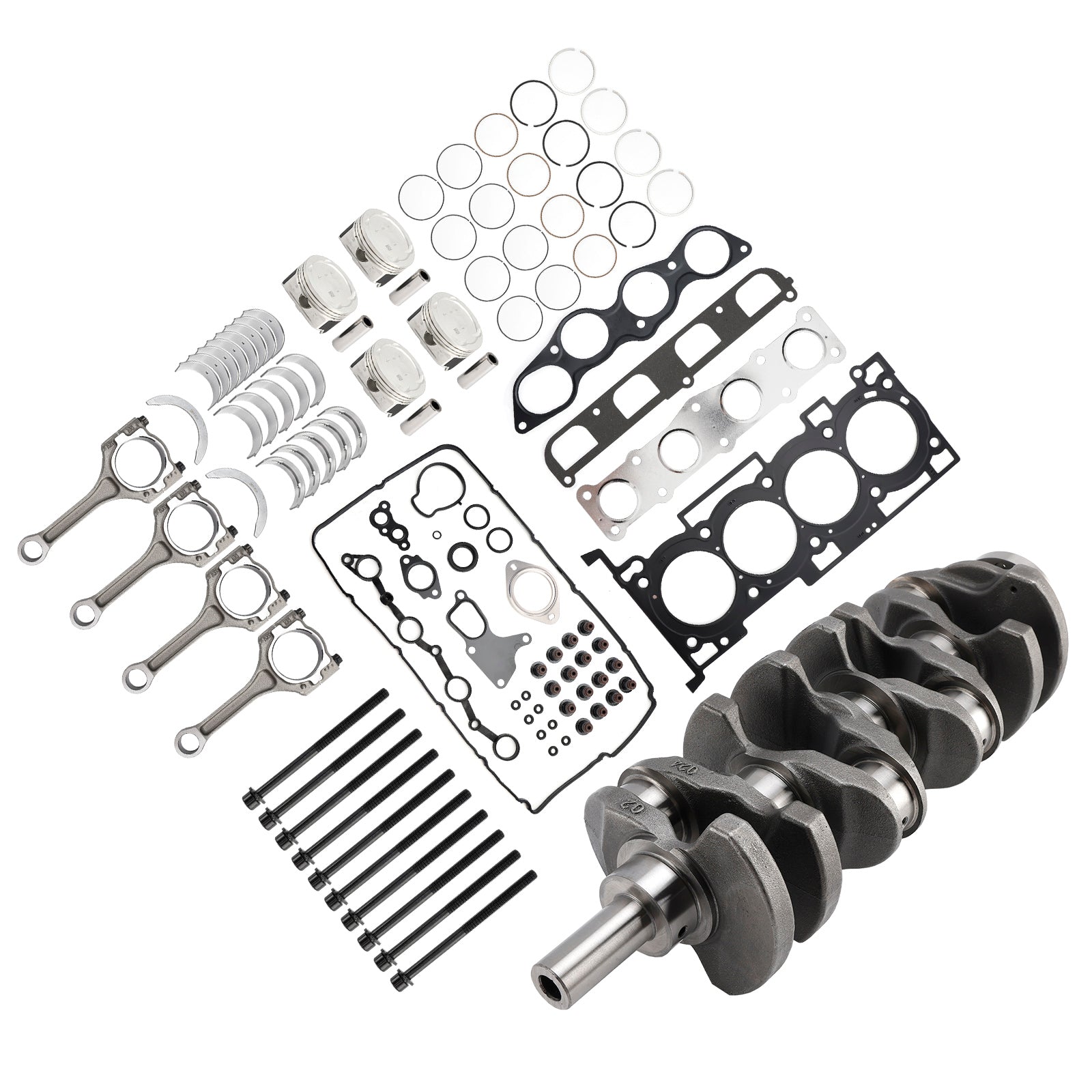 2013-2016 Hyundai iload TQ Cargo 2.5 CRDi RWD Diesel 2.5L G4KG 2.4L Engine Overhaul Rebuilding Kit w/Crankshaft Con Rods