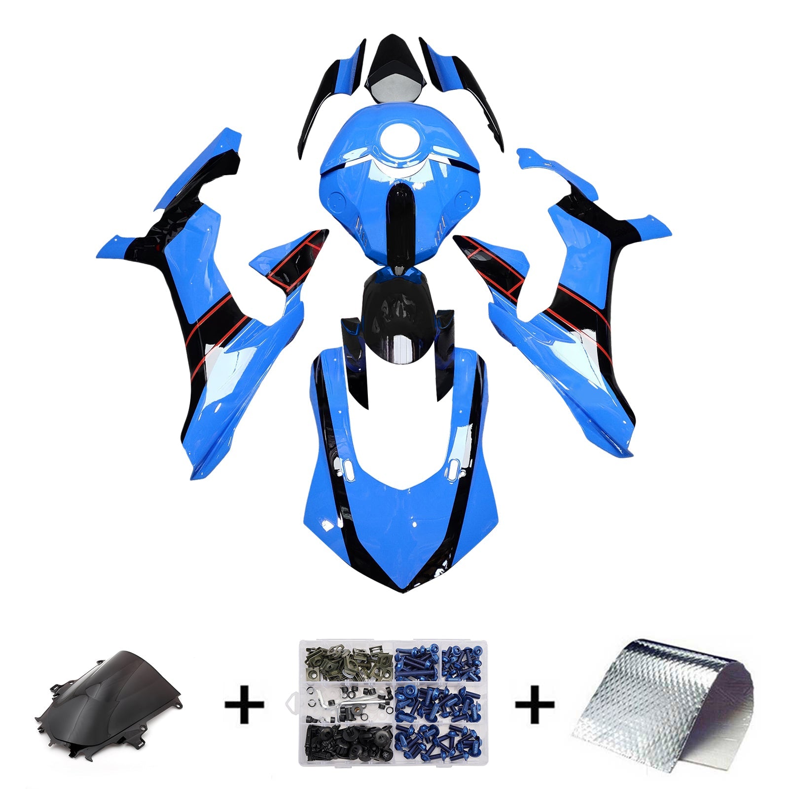 Injection Fairing Kit Bodywork Plastic ABS For Yamaha YZFR1 YZF-R1 2015-2019